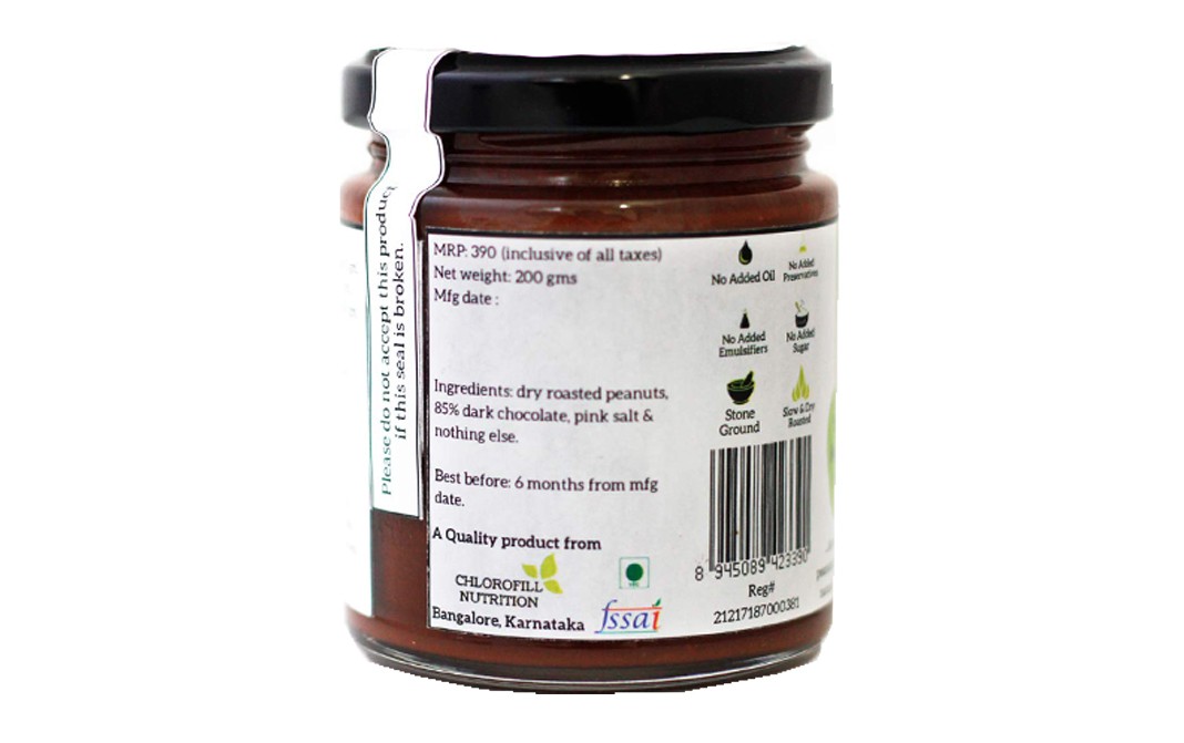 All Over Nuts 85% Dark Chocolate Peanut Butter Creamy   Glass Jar  200 grams